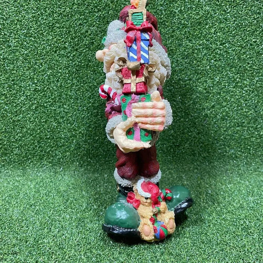 Resin Santa Holding Christmas Presents Figurine 9